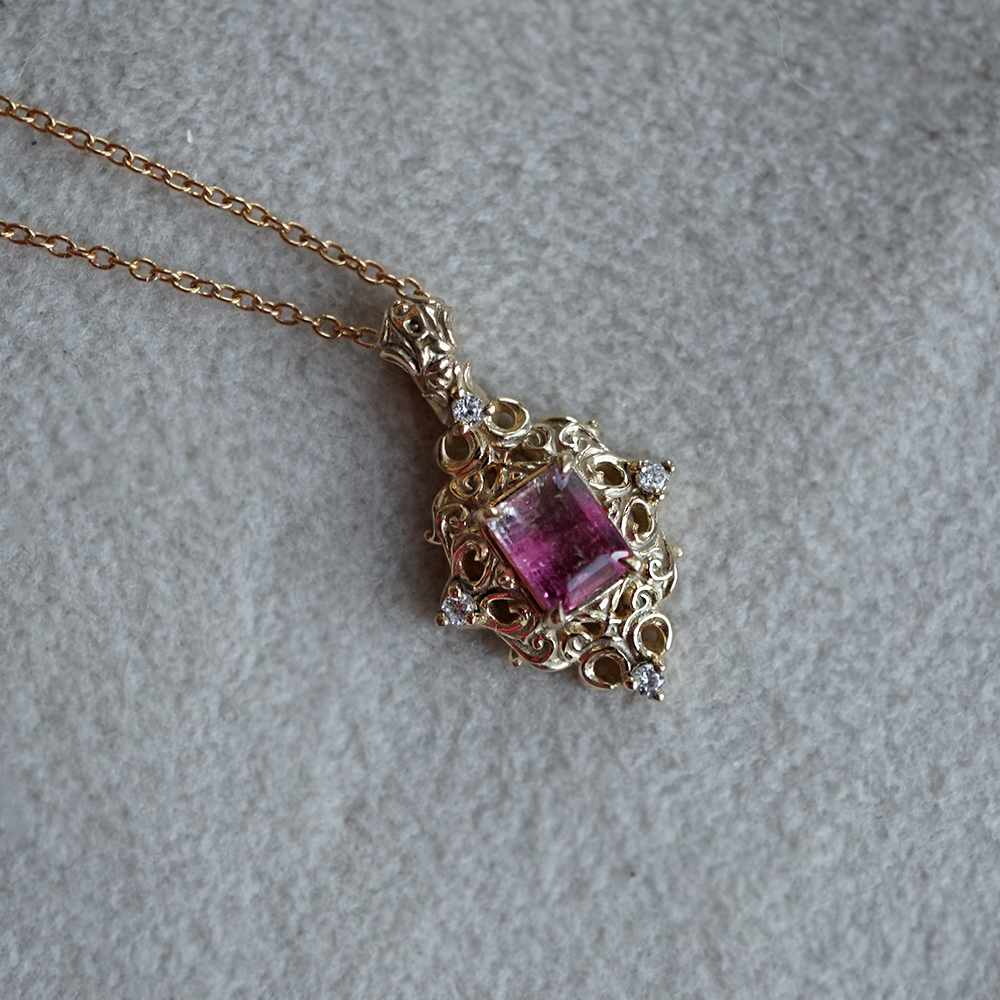 One Of A Kind: Watermelon Tourmaline Mademoiselle Necklace