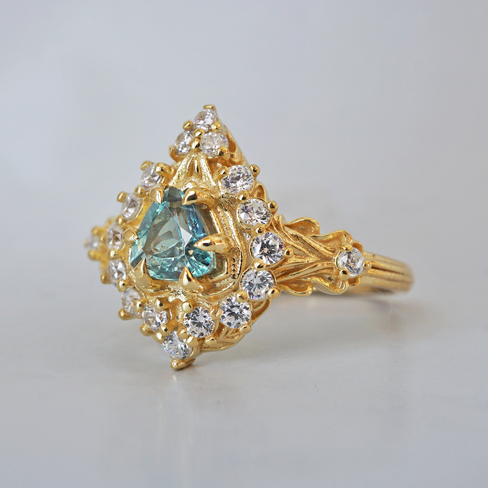 One Of A Kind: Secret Garden Alexandrite Diamond Ring in 14K and 18K Gold