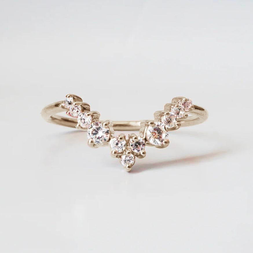 14K and 18K Goddess Diamond Ring