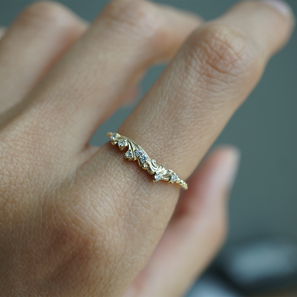 Whispering Waves Diamond Band in 14K and 18K Gold