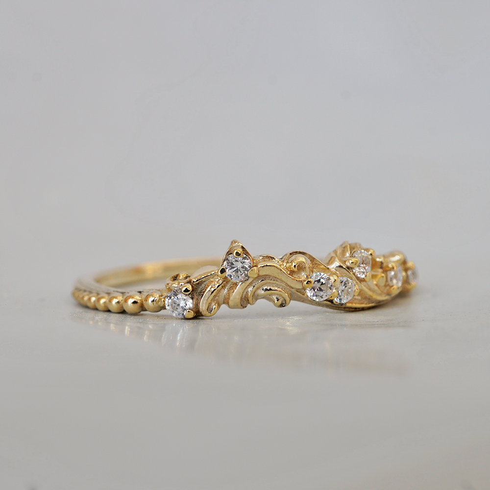 Whispering Waves Diamond Band in 14K and 18K Gold