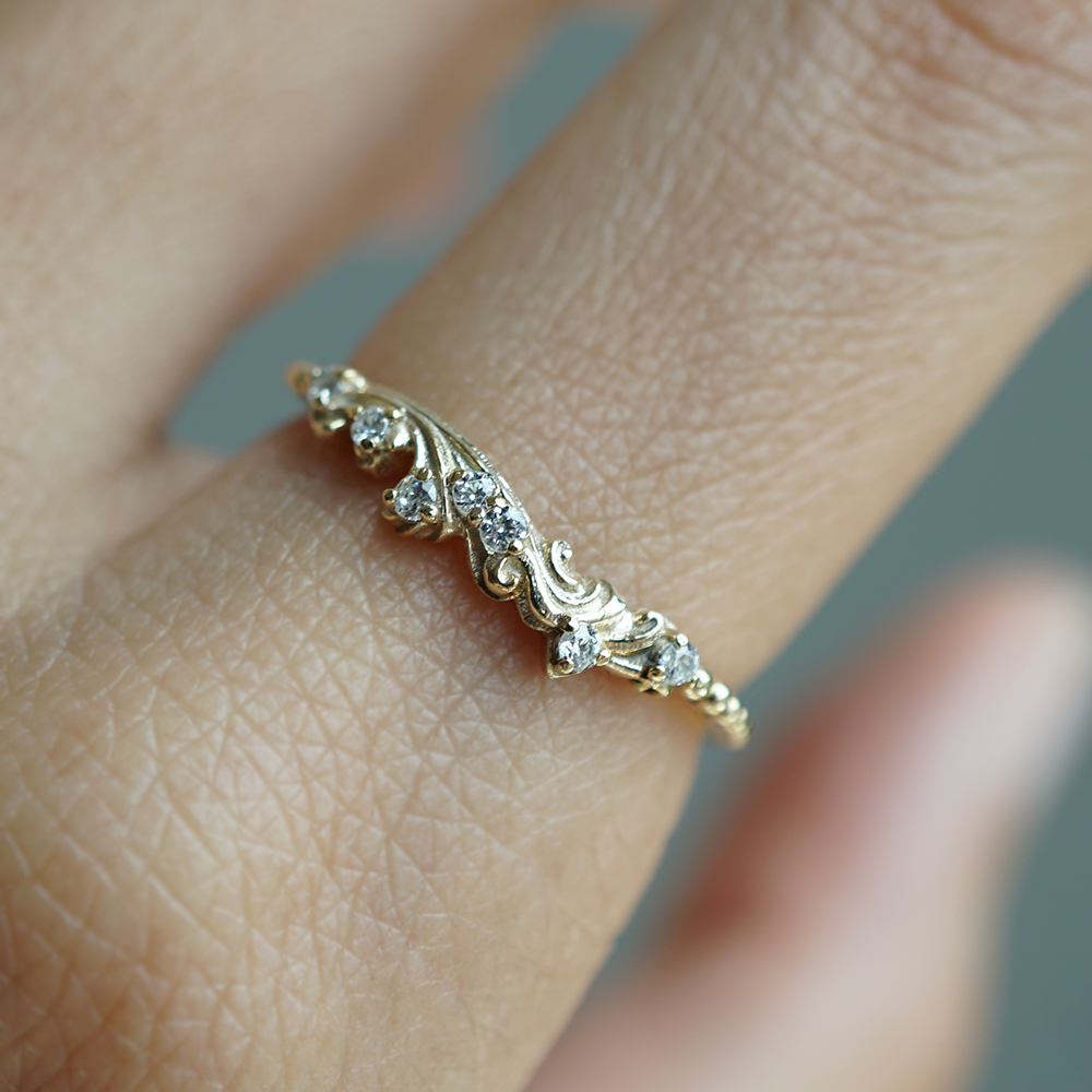 Whispering Waves Diamond Band in 14K and 18K Gold