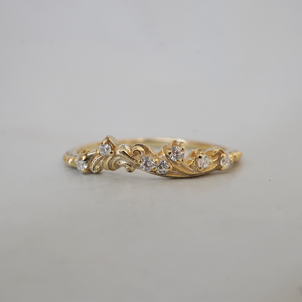 Whispering Waves Diamond Band in 14K and 18K Gold