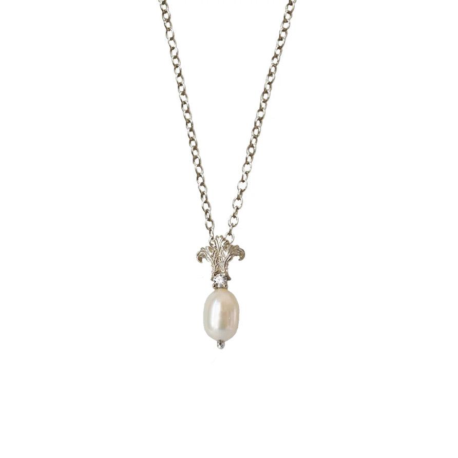 14K Acanthus Pearl Necklace - Tippy Taste Jewelry