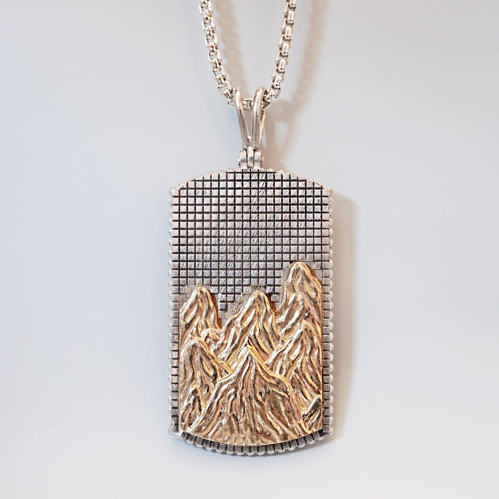 Mixed Metal Mountain Pendant - Tippy Taste Jewelry