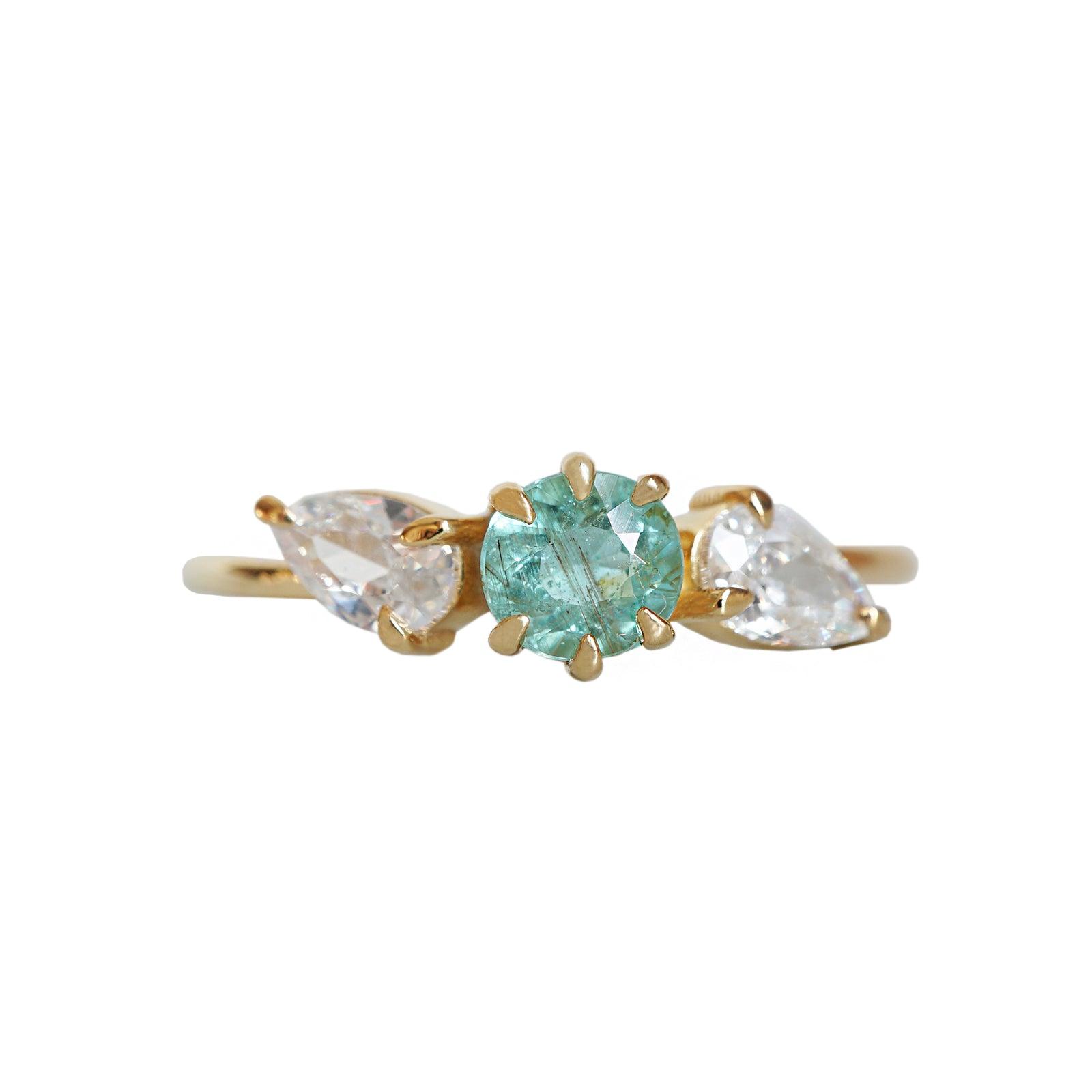 One Of A Kind: Paraiba Tourmaline Eclipse Ring - Tippy Taste Jewelry