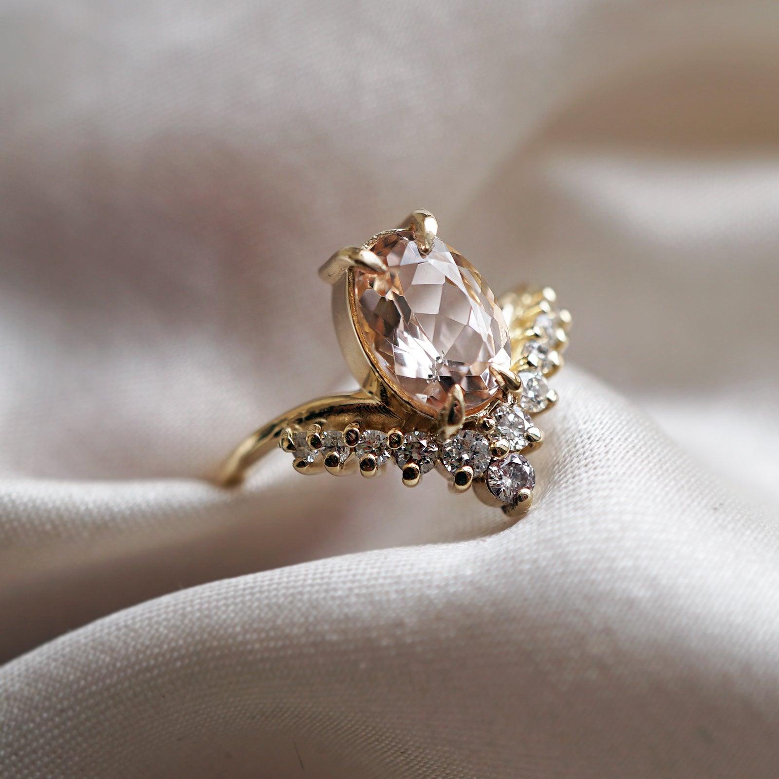 Tippy Taste Morganite Diamond Ring