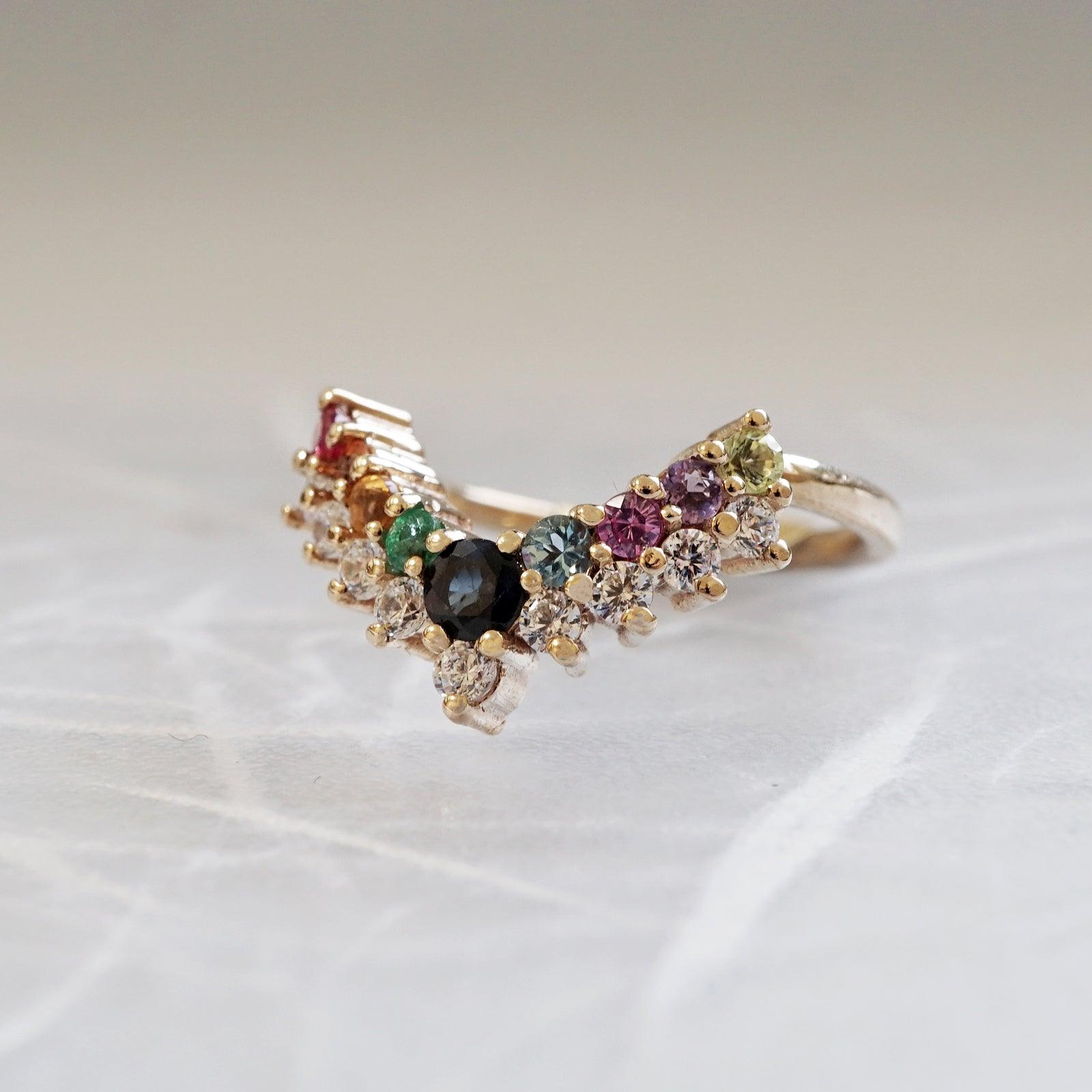 Rainbow Diamond Ring - Tippy Taste Jewelry