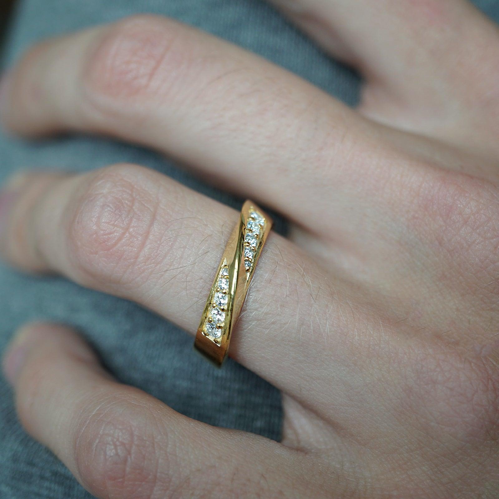 14k Solid Gold Spiral Diamond Ring, Diamond Wrap Ring, Spiral Ring, Dainty Diamond  Ring, Minimalist Ring, Handmade Jewelry - Etsy