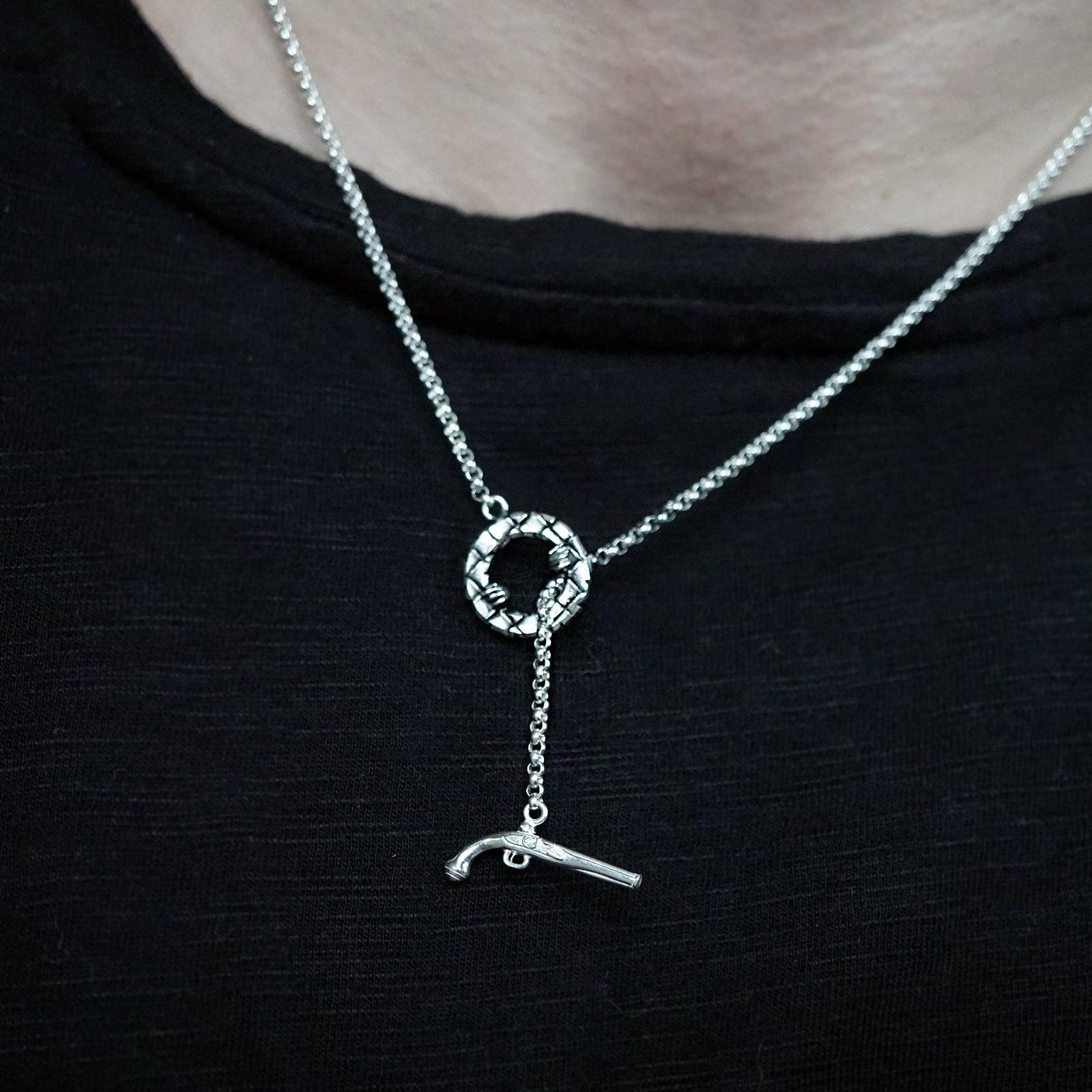 Hand Gun Chain Necklace - Tippy Taste Jewelry