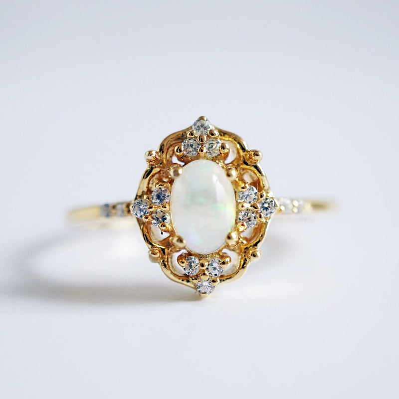 Cosmic Opal Ring in Vermeil, 10K and 14K Gold – Tippy Taste Jewelry