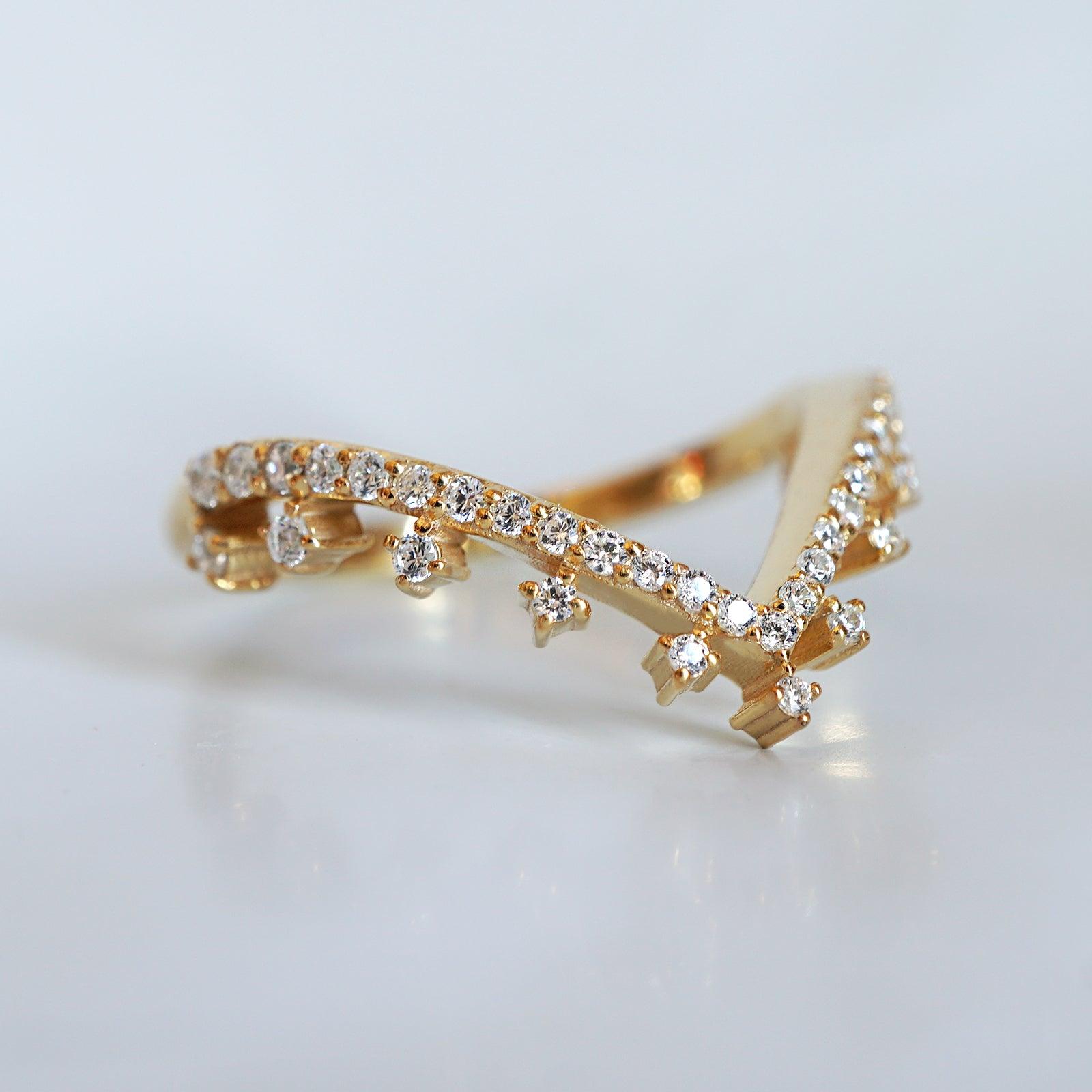 14K and 18K Monarch Curve Ring - Tippy Taste Jewelry