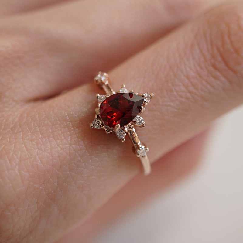 Garnet Crush Ring – Tippy Taste Jewelry