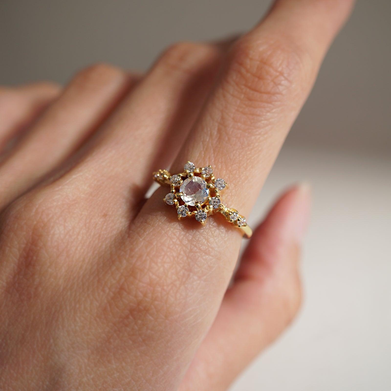 Limited Edition: Starlight Moonstone Ring - Tippy Taste Jewelry