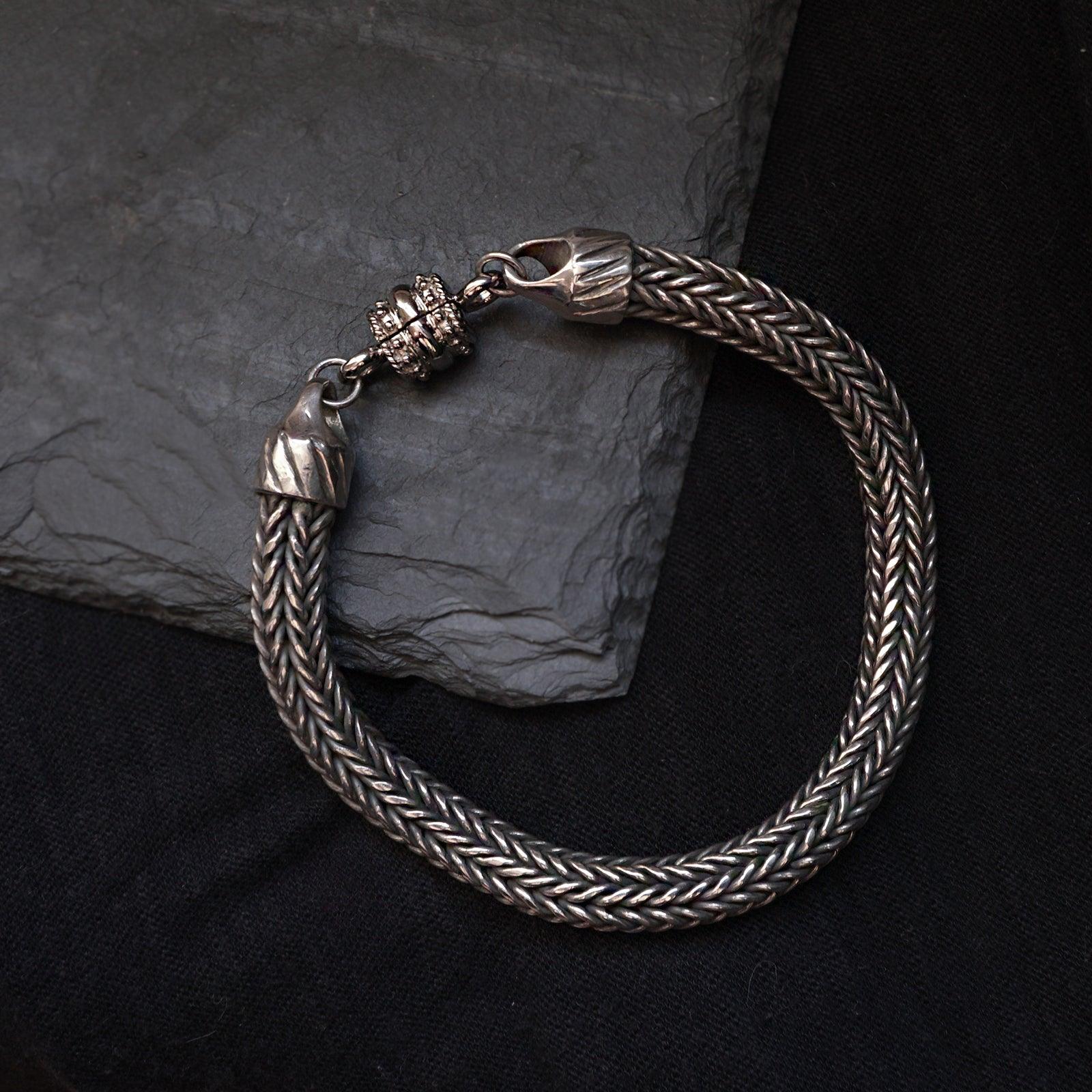 Woven Chain Bracelet in Silver, 8mm - Tippy Taste Jewelry