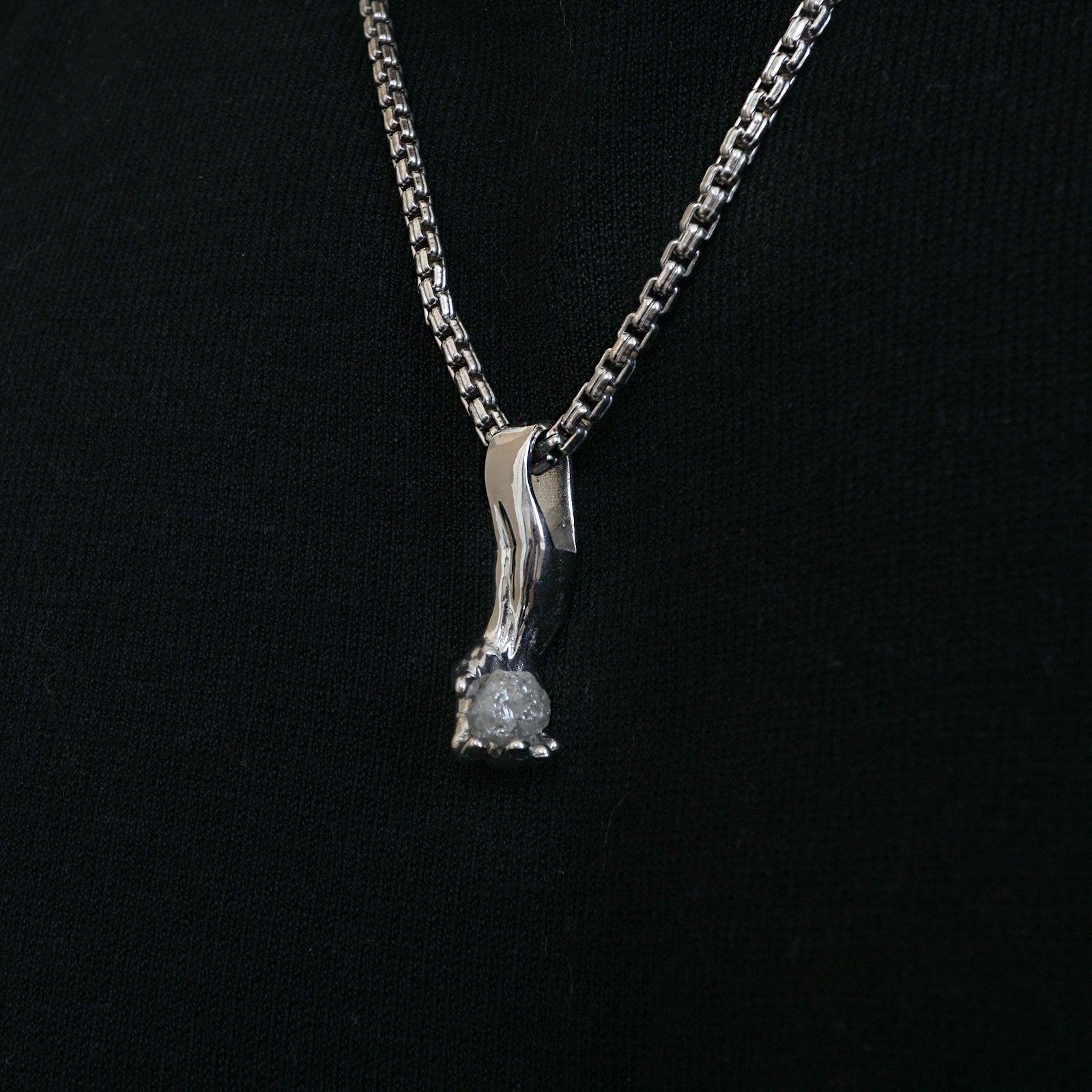 Raw Diamond Hand Pendant - Tippy Taste Jewelry