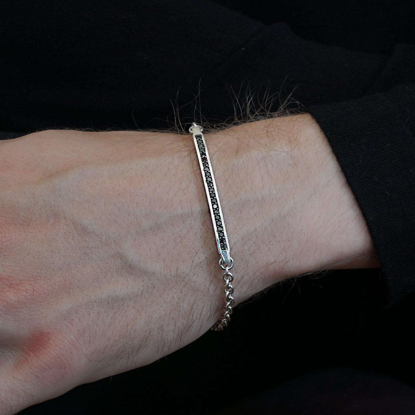 Black Diamond Lining Bracelet - Tippy Taste Jewelry