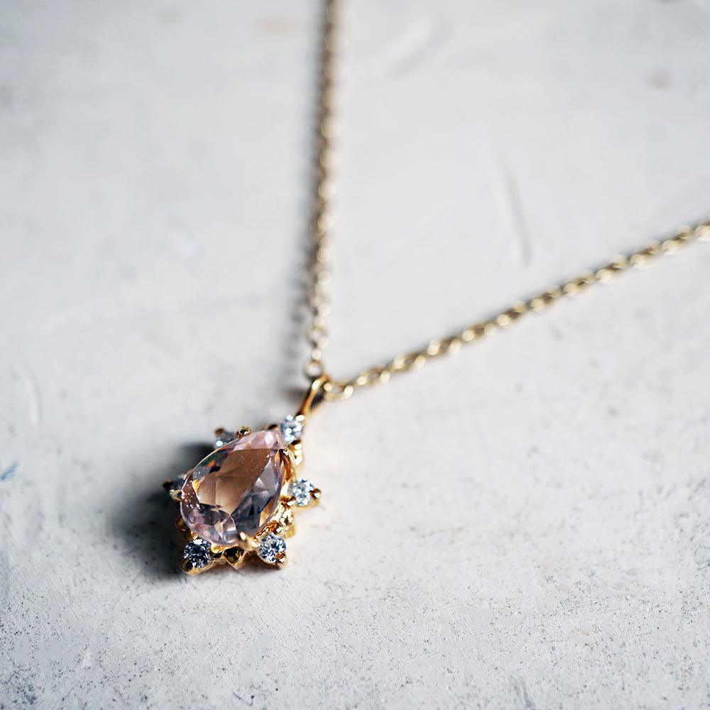 Morganite Crush Necklace - Tippy Taste Jewelry