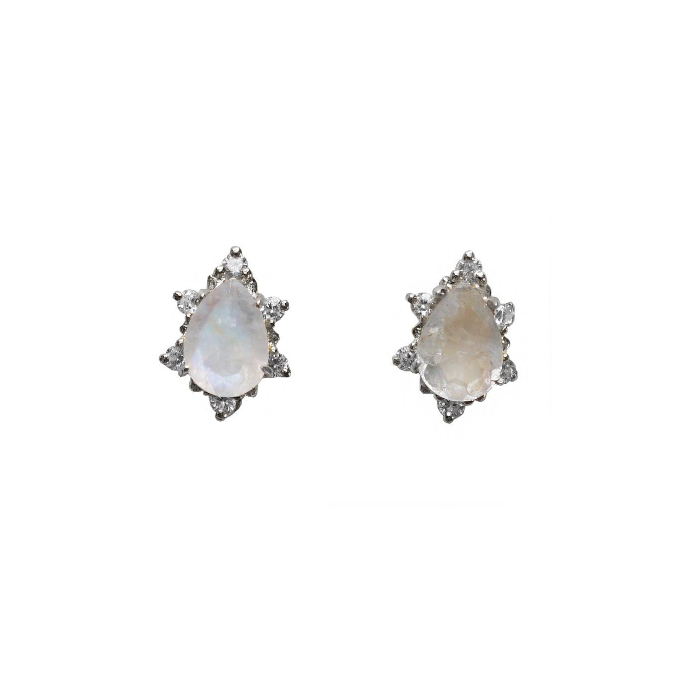 Moonstone Crush Studs - Tippy Taste Jewelry