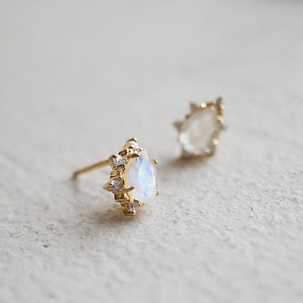 Moonstone Crush Studs - Tippy Taste Jewelry