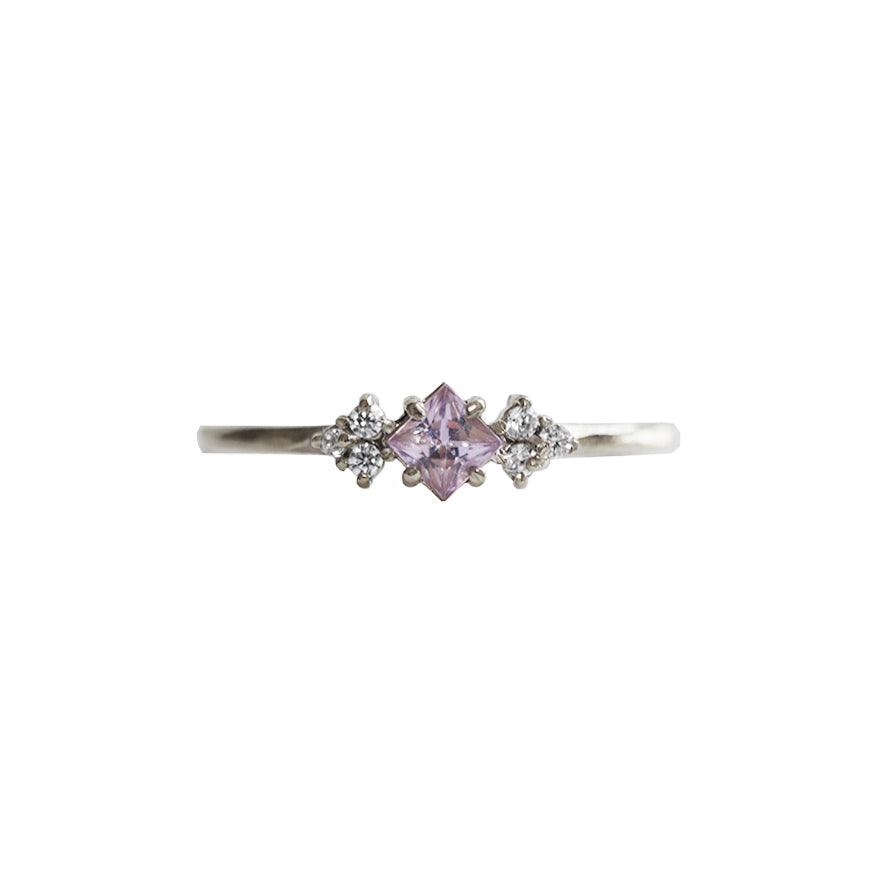 Blush pink sapphire engagement on sale ring