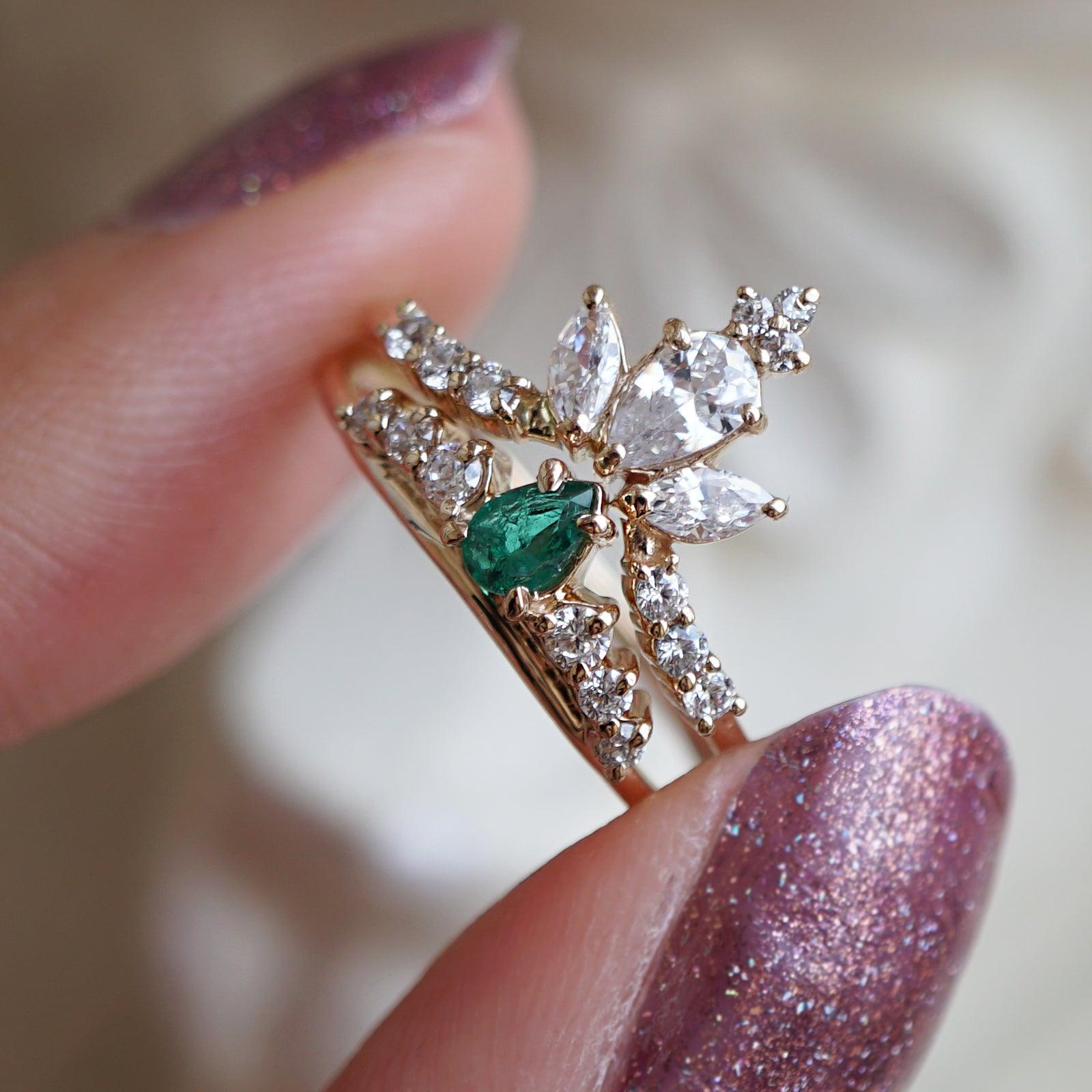 14K Emerald Empress Ring - Tippy Taste Jewelry