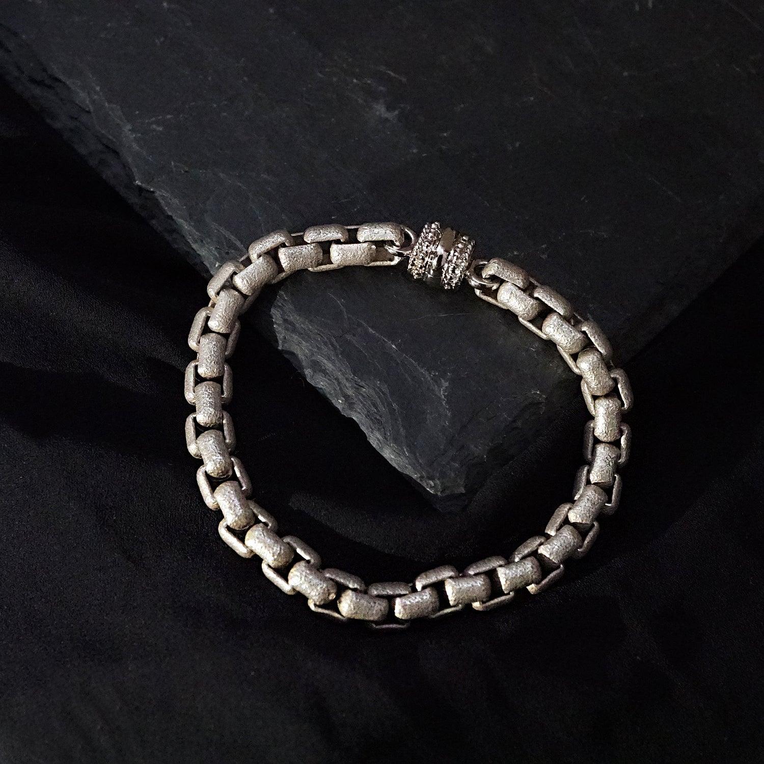 Double Box Chain Bracelet In Silver - Tippy Taste Jewelry