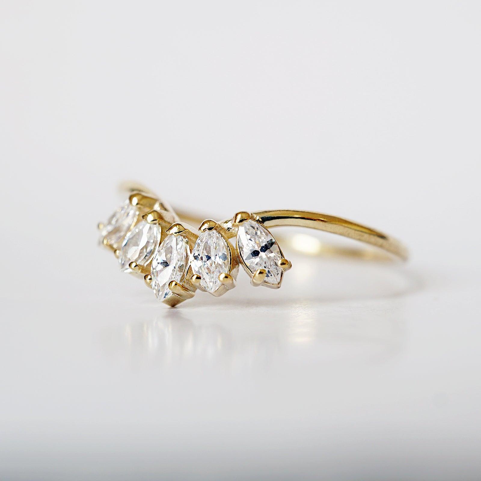 14K and 18K Neptune Marquise Ring - Tippy Taste Jewelry