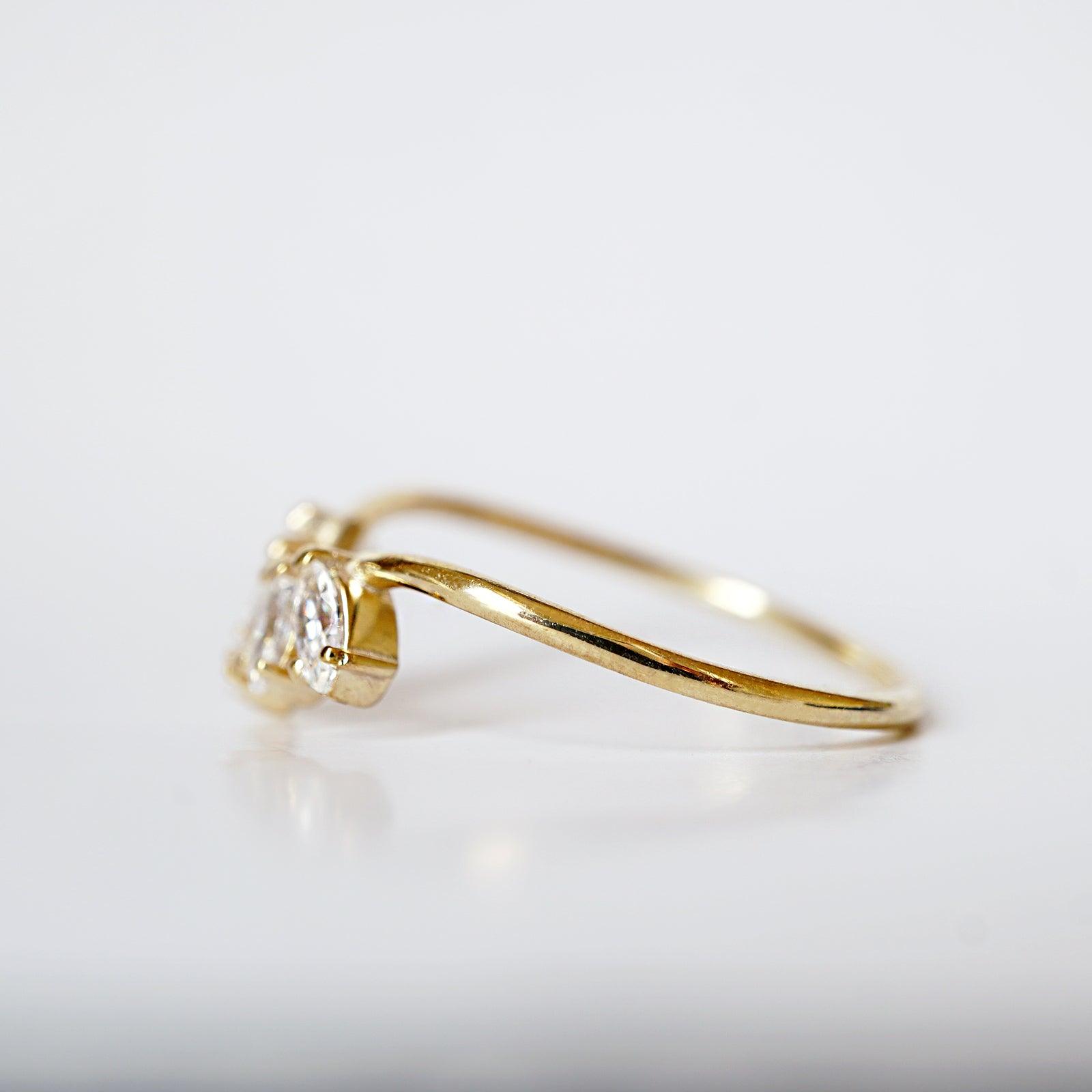 14K and 18K Neptune Marquise Ring - Tippy Taste Jewelry