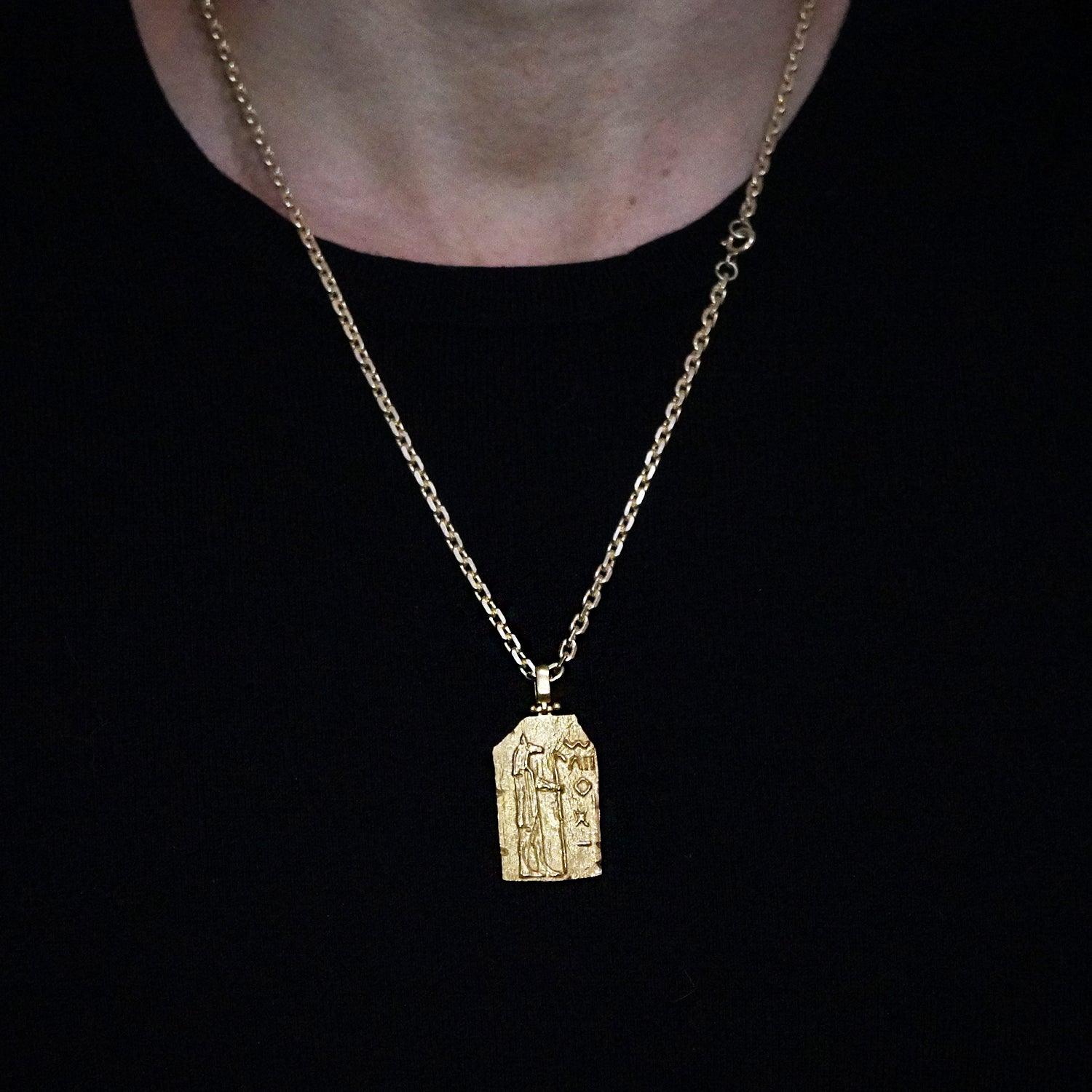 14K Anubis Egyptian Pendant - Tippy Taste Jewelry