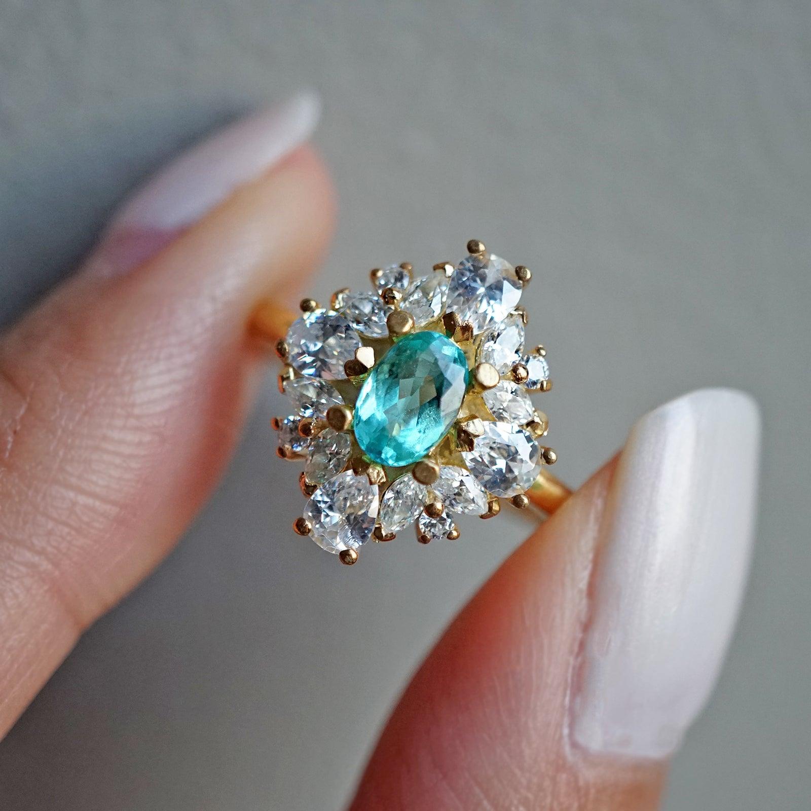 One Of A Kind: Duchess Paraiba Tourmaline Diamond Ring