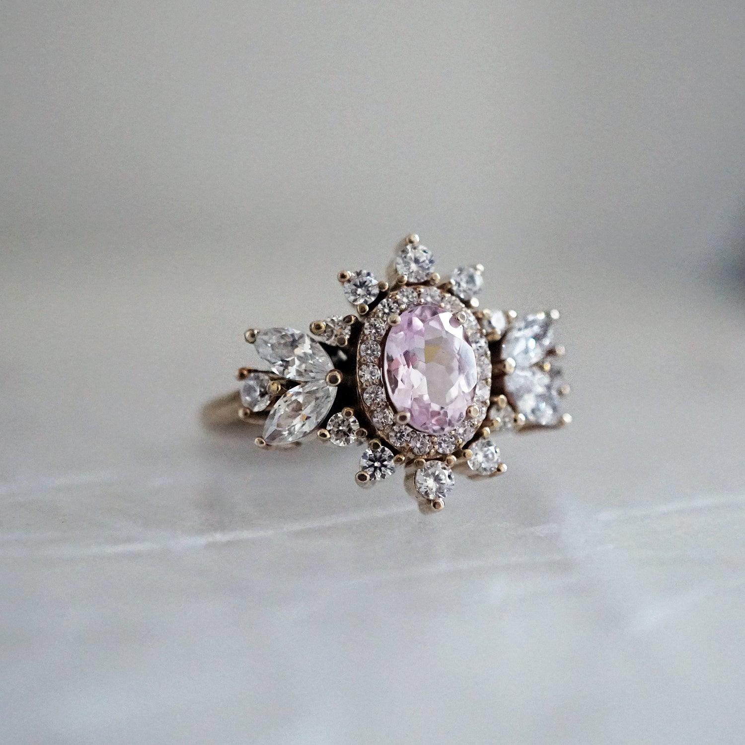 Coco Morganite Diamond Ring - Tippy Taste Jewelry