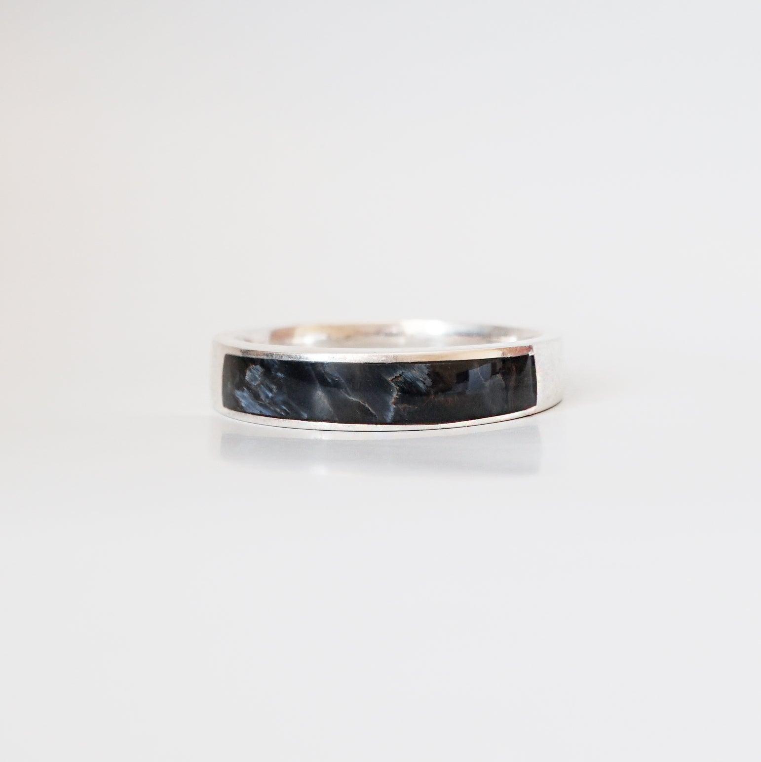 Pietersite Ring Band, 3.5mm - Tippy Taste Jewelry