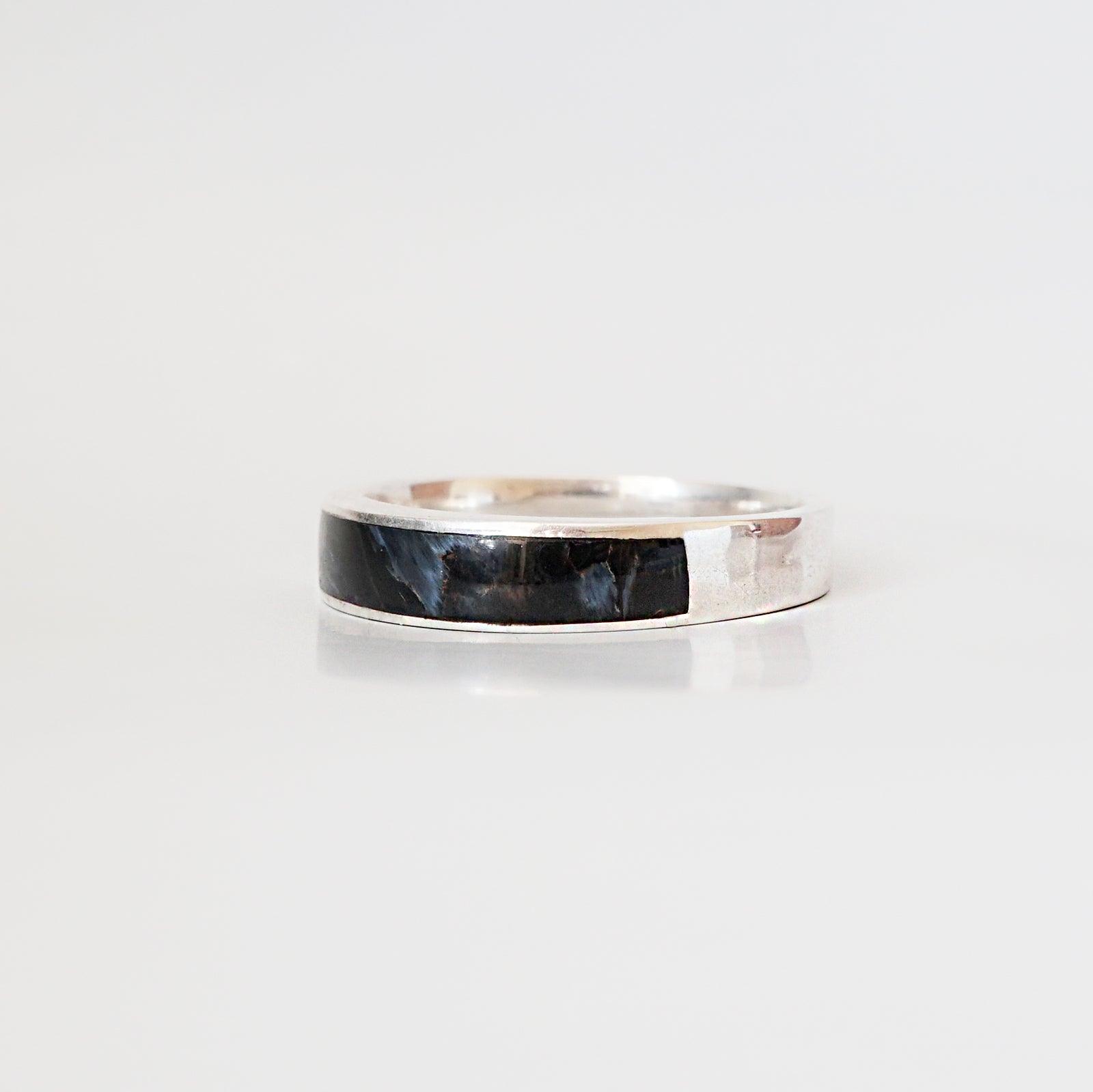 Pietersite Ring Band, 3.5mm - Tippy Taste Jewelry