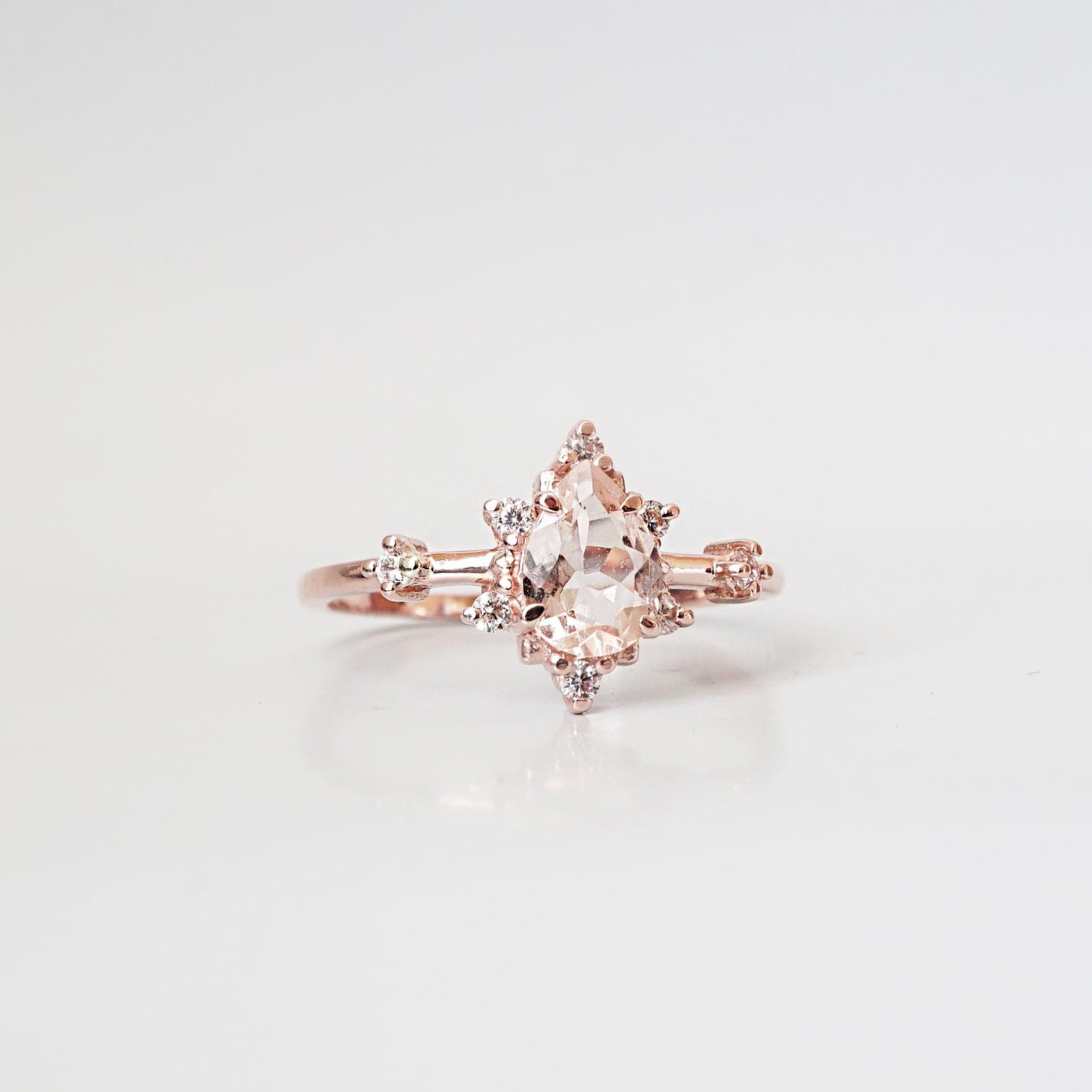 Morganite Crush Ring - Tippy Taste Jewelry