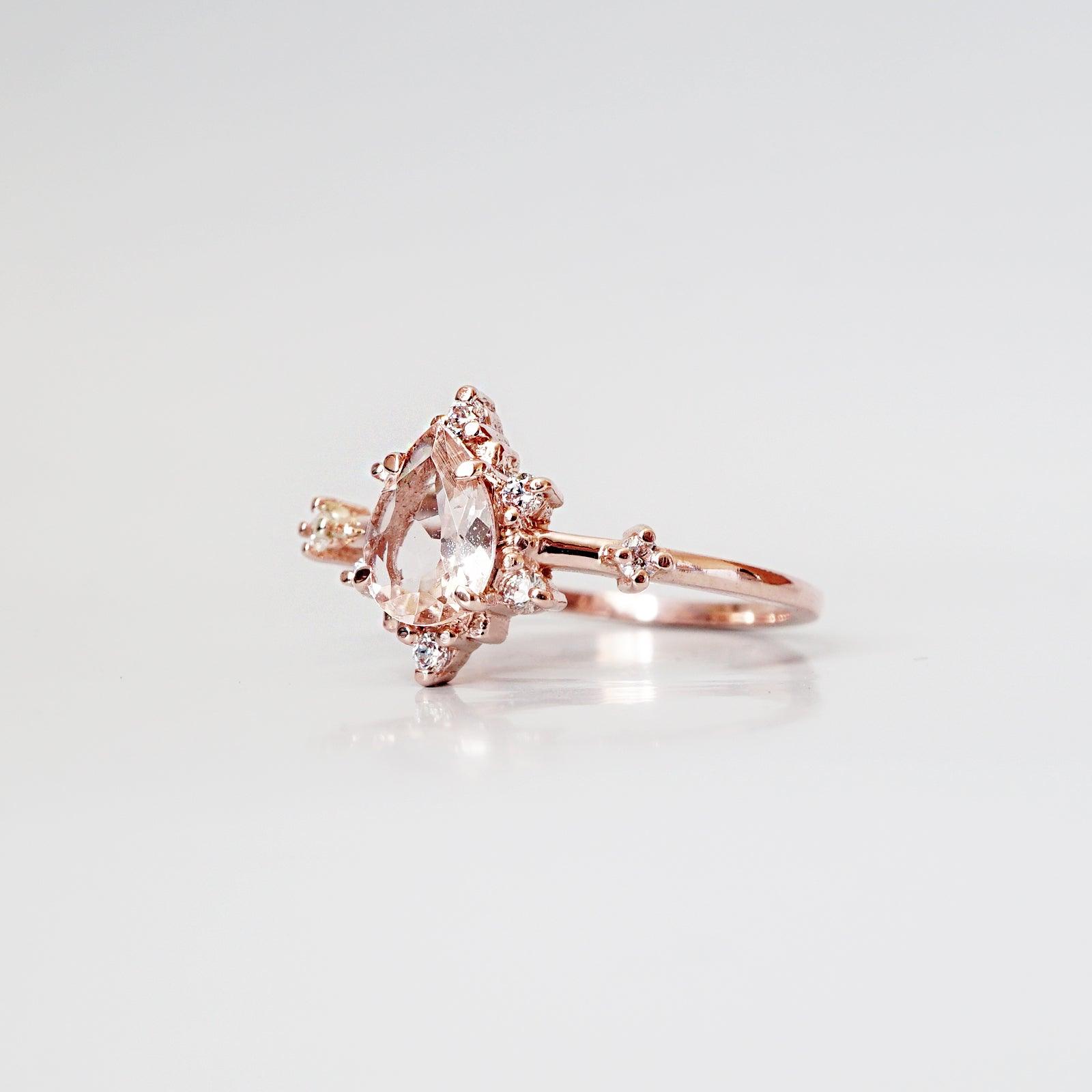 Morganite Crush Ring - Tippy Taste Jewelry