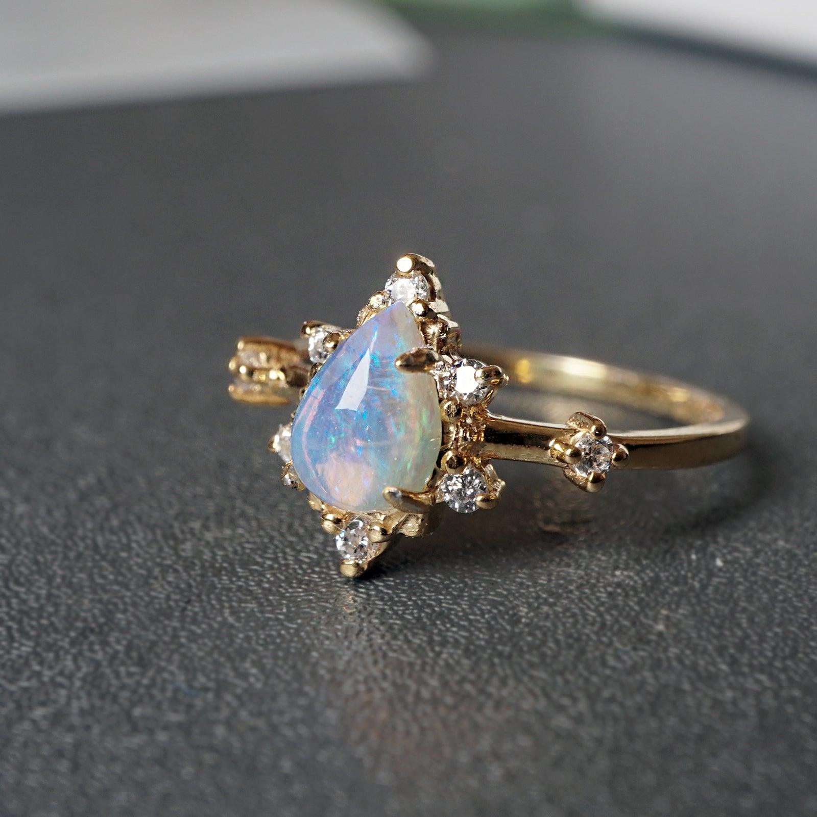 Australian Opal Crush Ring - Tippy Taste Jewelry