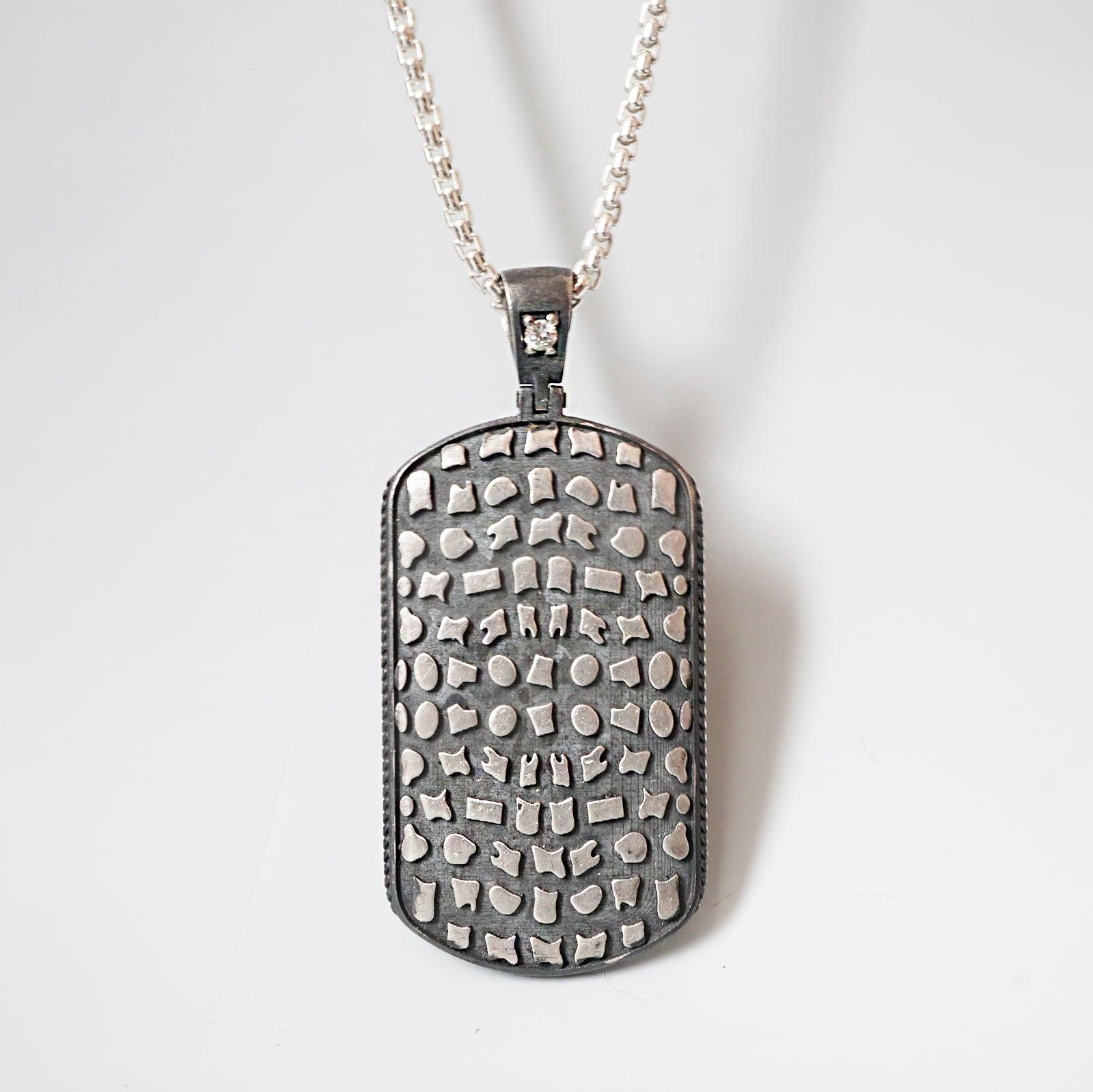 Pavement Diamond Dog Tag - Tippy Taste Jewelry