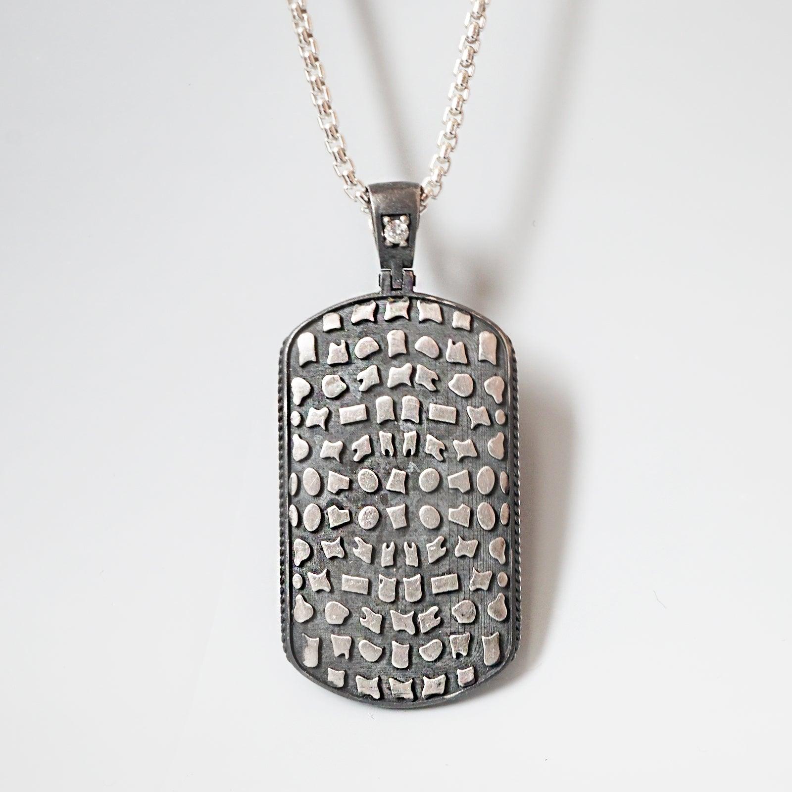 Pavement Diamond Dog Tag - Tippy Taste Jewelry