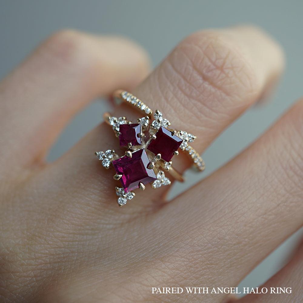 14K Garnet Firework Ring - Tippy Taste Jewelry