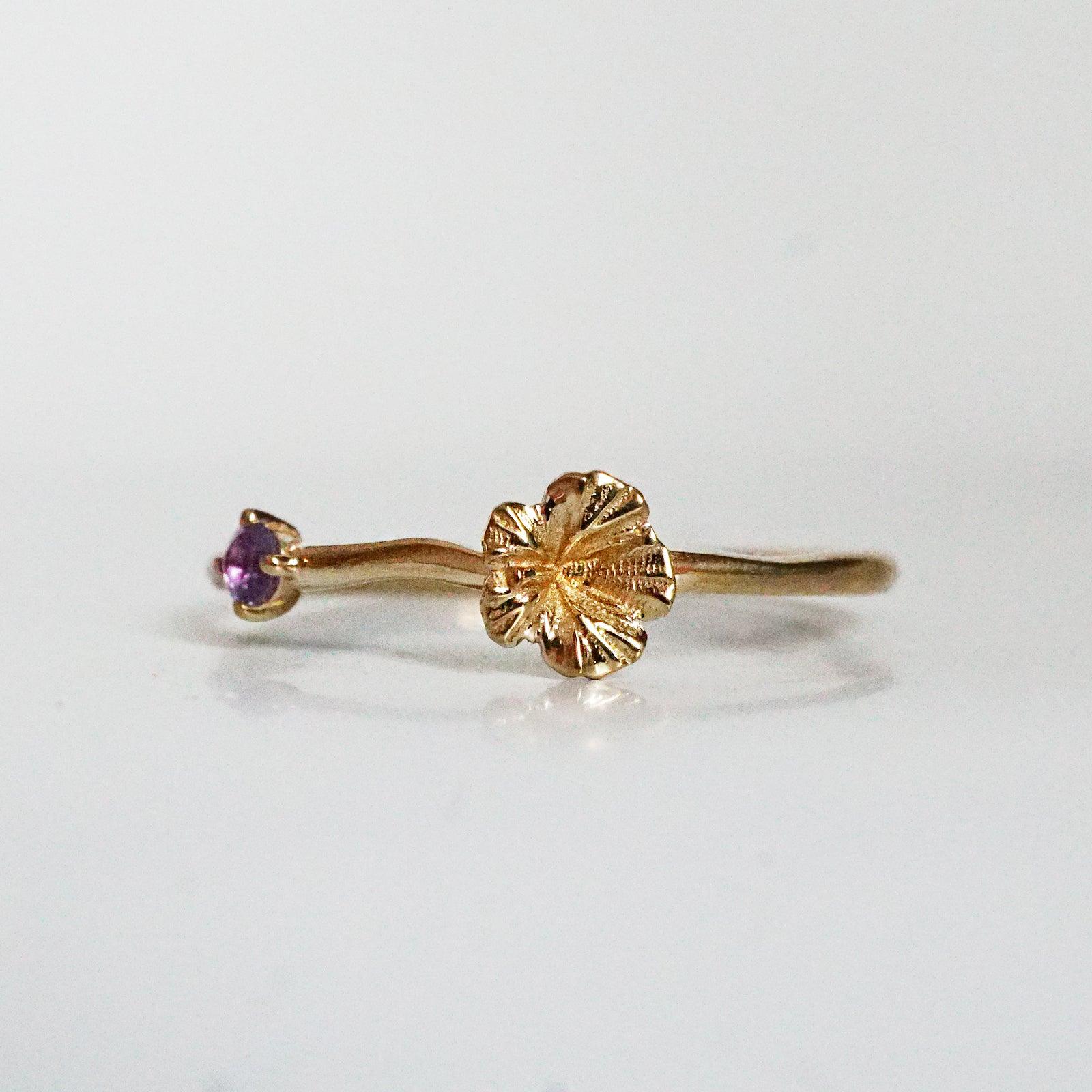 february  birth flower ring