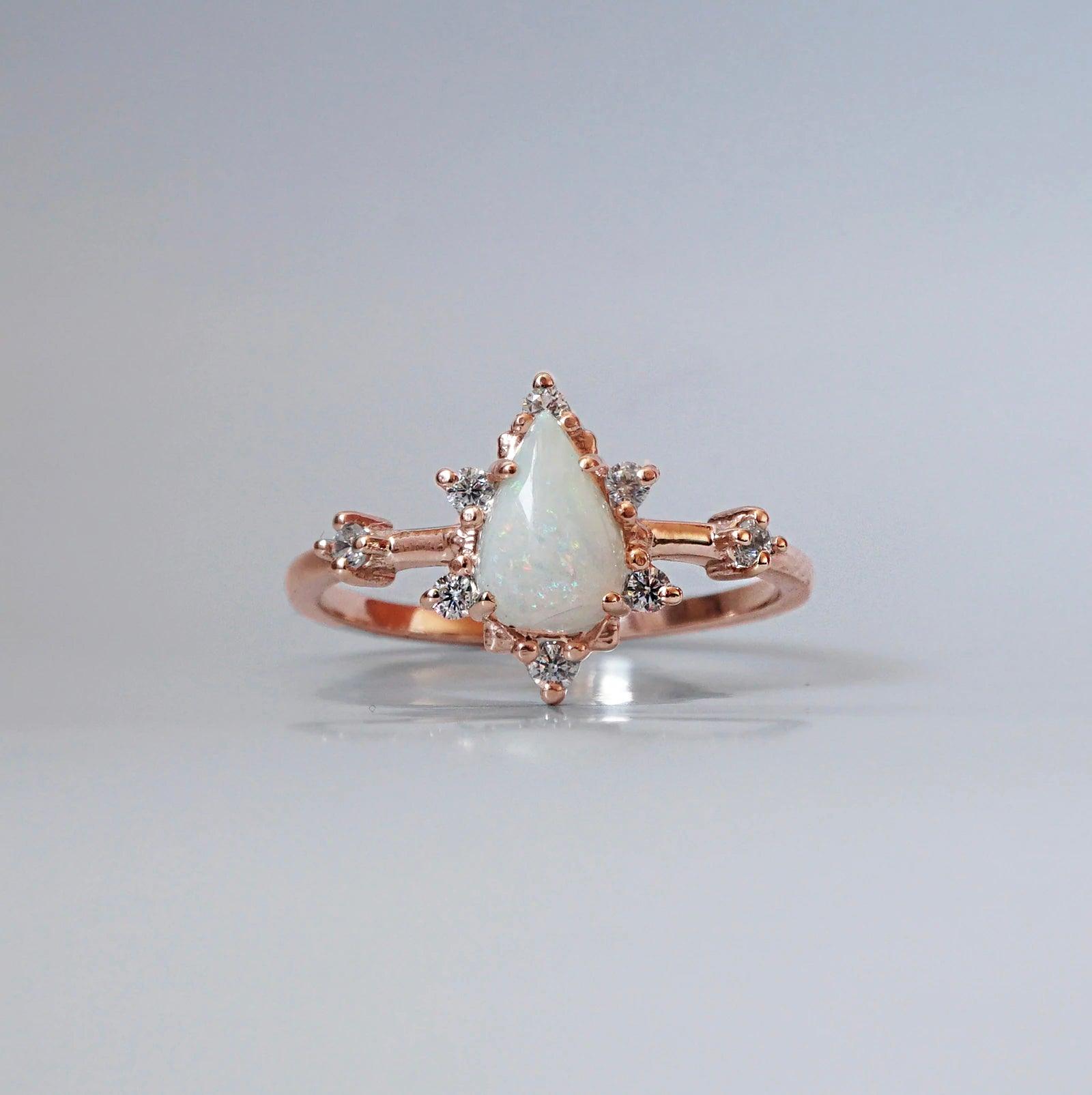 Australian Opal Crush Ring - Tippy Taste Jewelry