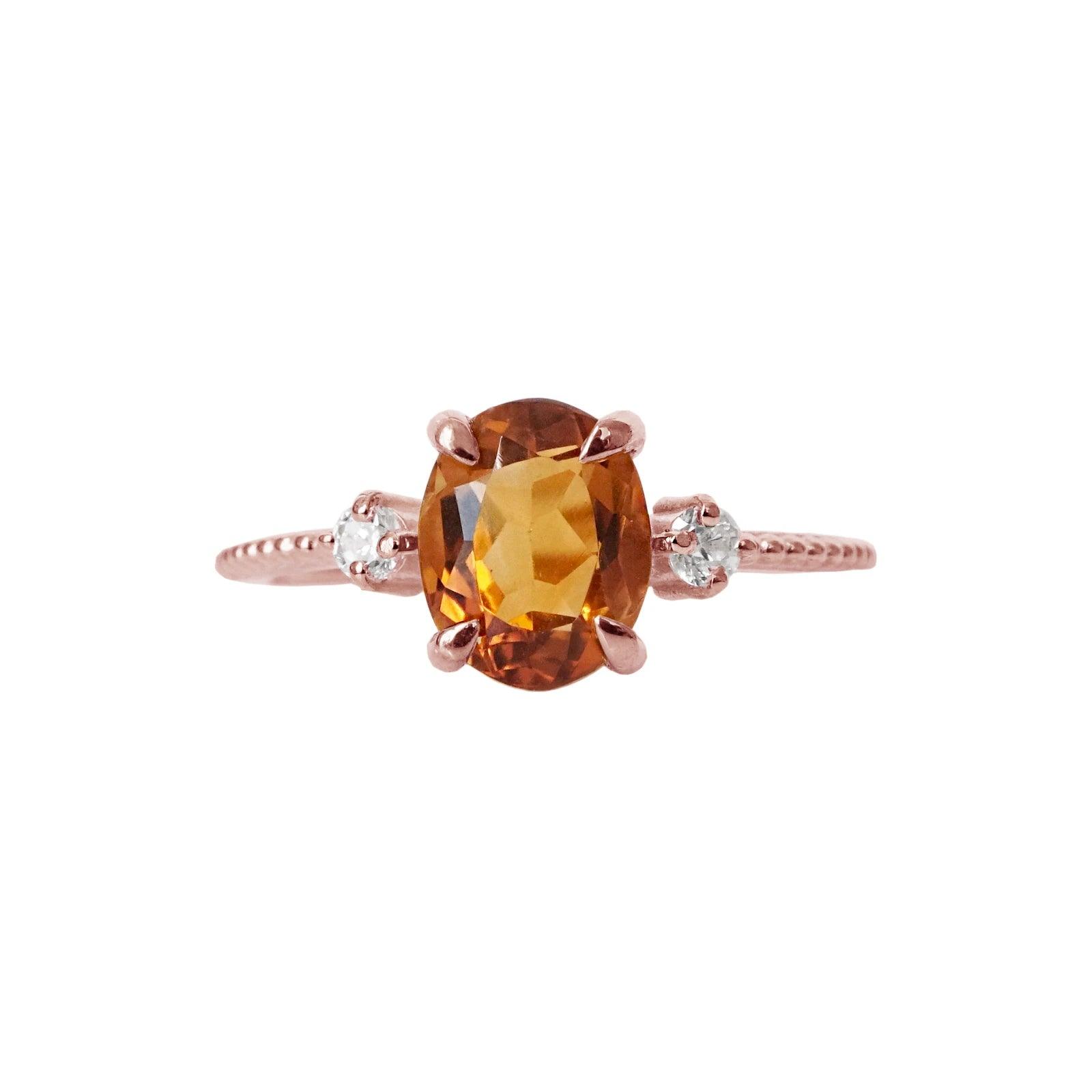 tippy taste oval citrine ring