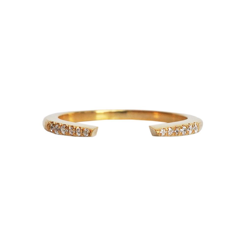 14K Angel Halo Diamond Ring Band - Tippy Taste Jewelry