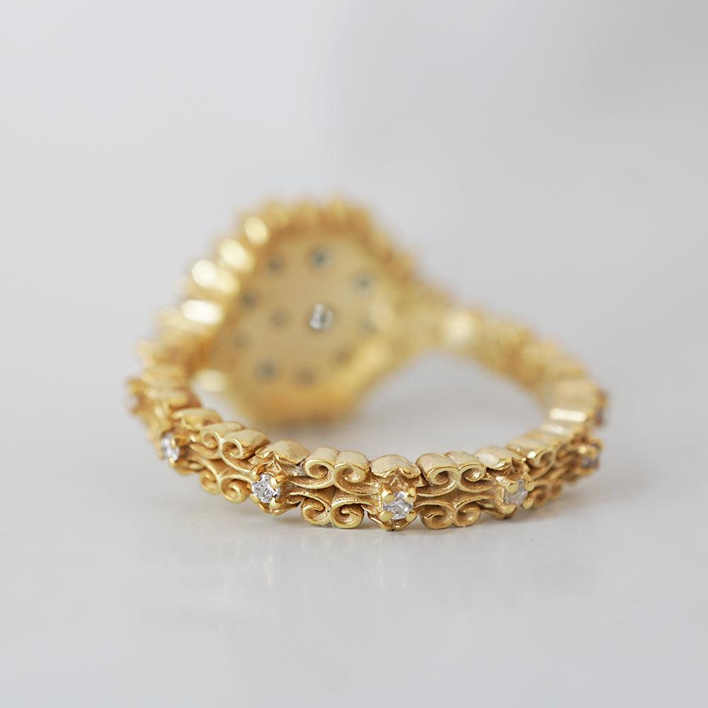 Limited Edition: Apollonian Blue Diamond Ring in 14K and 18K Gold - Tippy Taste Jewelry