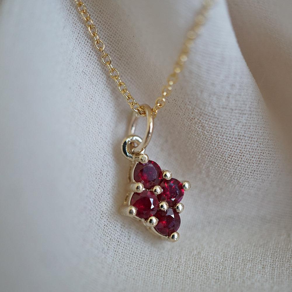 Cherry Pie Ruby Necklace - Tippy Taste Jewelry