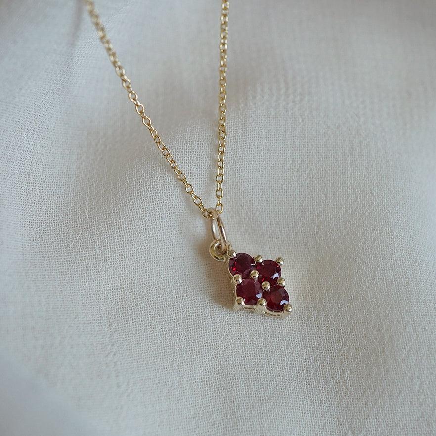 Cherry Pie Ruby Necklace - Tippy Taste Jewelry