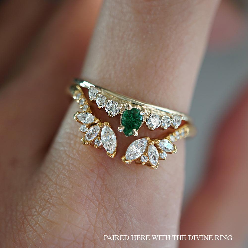 14K Emerald Empress Ring - Tippy Taste Jewelry