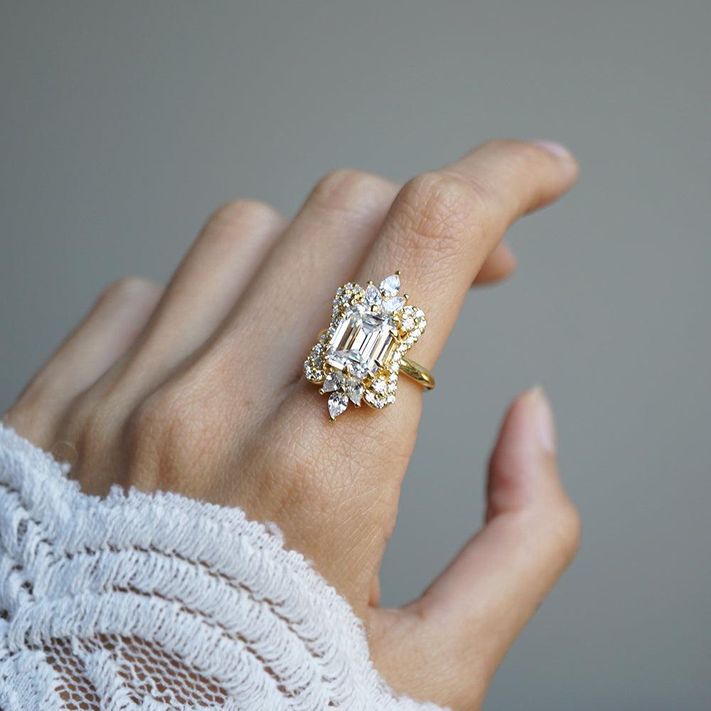 12g18K 金　moissanite diamond ring