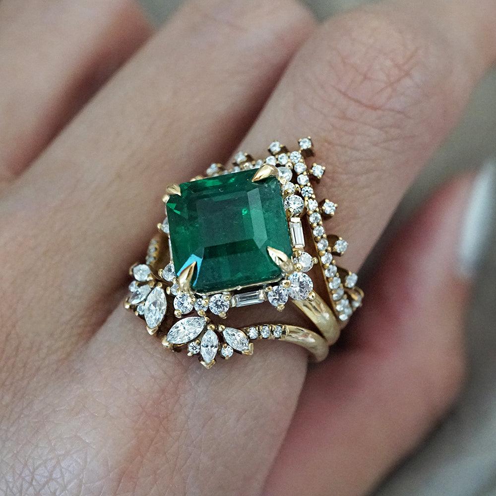 14 karat deals gold emerald ring